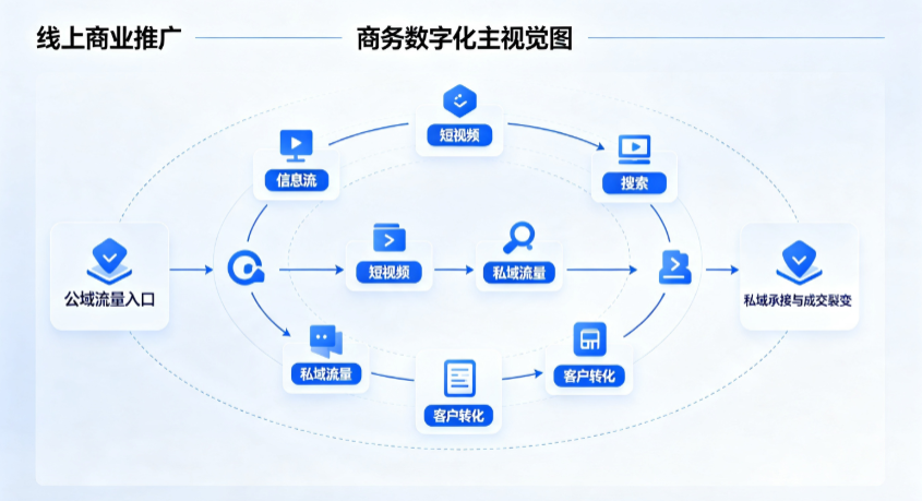 交城县线上商业推广怎么做？全域流量闭环搭建与低成本转化实战指南
